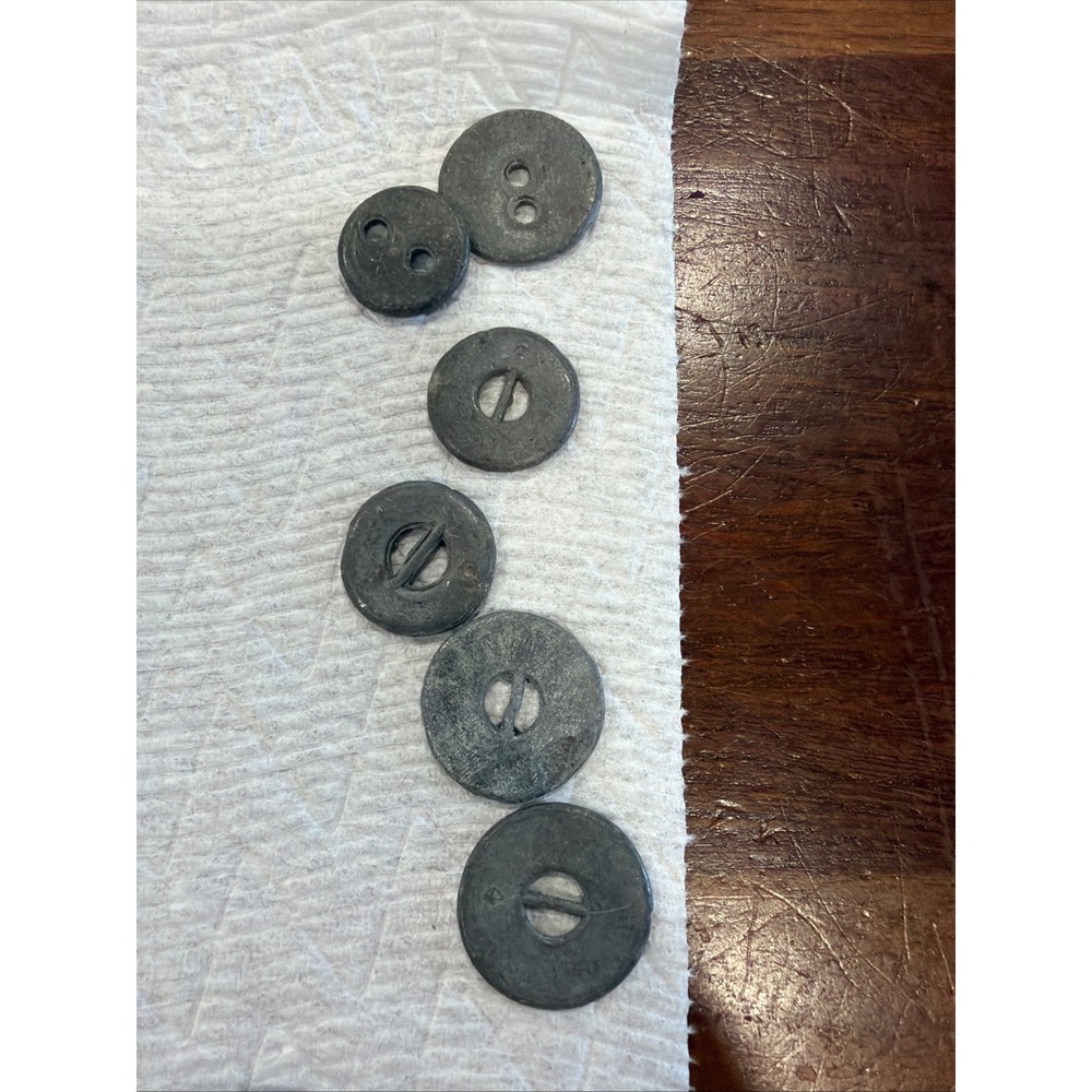 Vintage Dressmaker Lead Hem Weights Lot of 6 Sewing Notions Tailoring Supplies